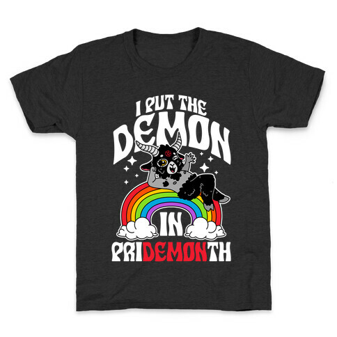 Baphomet I Put The Demon In Pride Month Kids T-Shirt