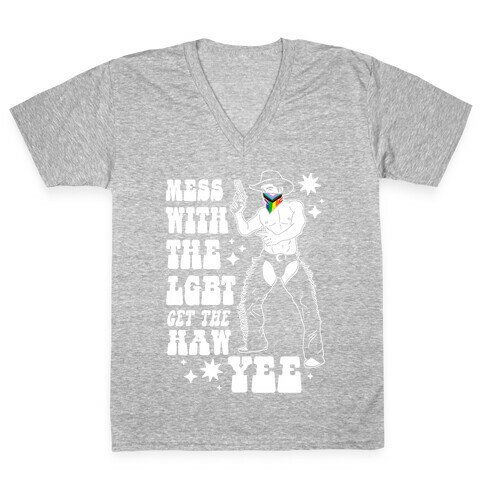 Mess With The LGBT Get The HAW YEE V-Neck Tee Shirt