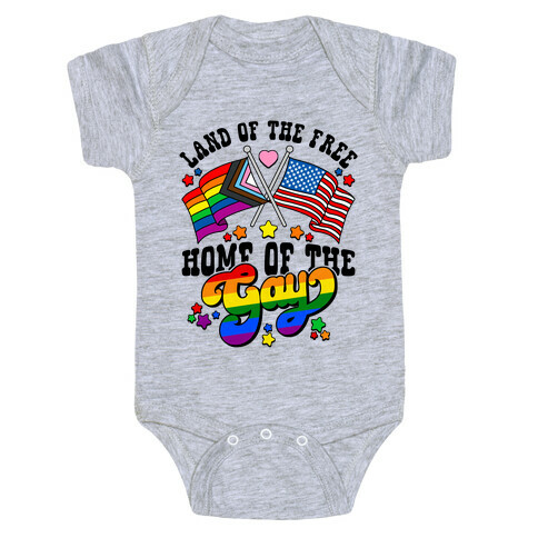 Land of the Free Home of the Gay Baby One-Piece