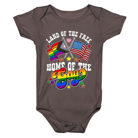 Land of the Free Home of the Gay Baby One-Piece