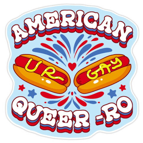 America Queer-Ro Die Cut Sticker