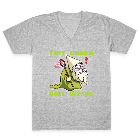 Tiny Green Mall Wizard V-Neck Tee Shirt