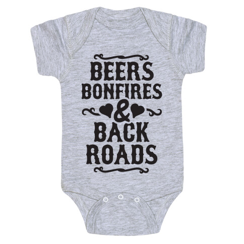 Beers, Bonfires & Backroads Baby One-Piece