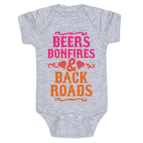 Beers, Bonfires & Backroads Baby One-Piece