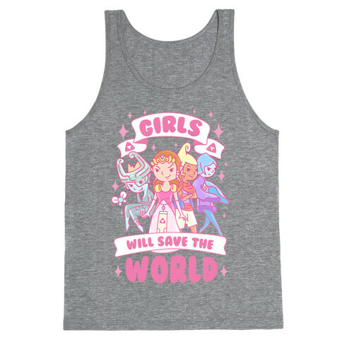 Zelda Girls Will Save The World Parody Tank Top