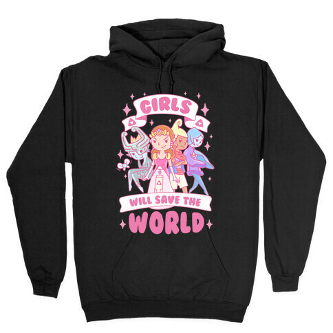 Zelda Girls Will Save The World Parody Hooded Sweatshirt