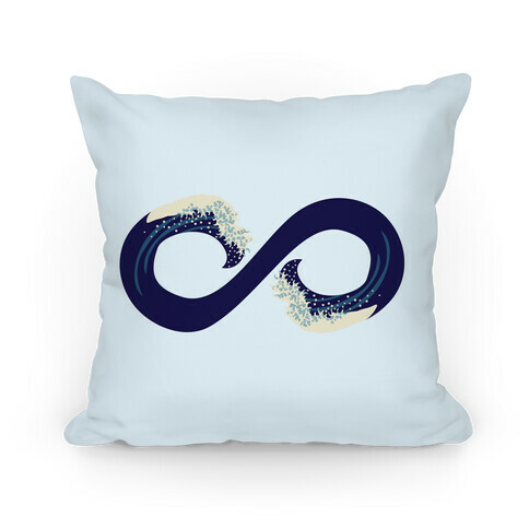 Ocean Infinity (Dark Blue) Pillow