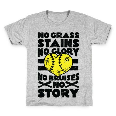 No Grass Stains No Glory  Kids T-Shirt