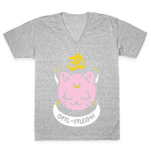 Om-Meow V-Neck Tee Shirt