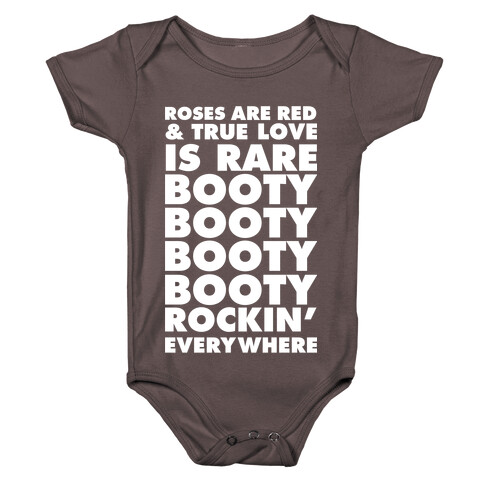 Roses Are Red and True Love is Rare Booty Booty Booty Booty Rockn' Everywhere Baby One-Piece