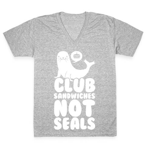 Club Sandwiches Not Seals V-Neck Tee Shirt