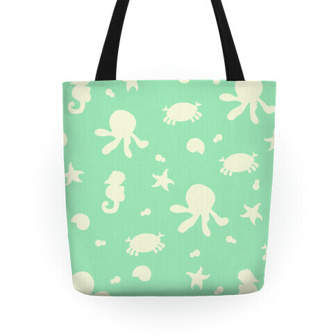 Sea Creature Pattern (Mint) Tote