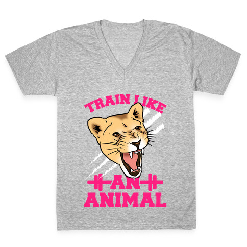 Train Like an Animal V-Neck Tee Shirt
