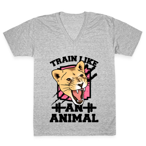 Train Like an Animal V-Neck Tee Shirt