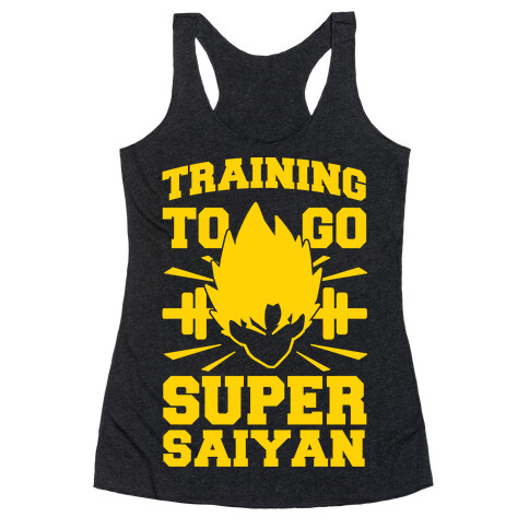 Training to Go Super Saiyan Racerback Tank Top