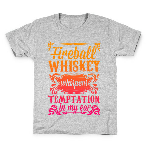 Whiskey Whispers Temptation In My Ear Kids T-Shirt