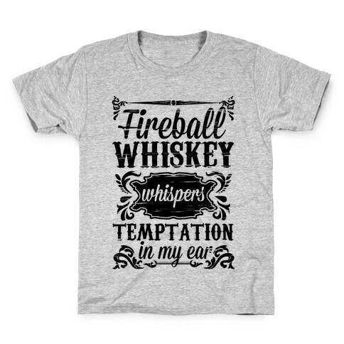 Whiskey Whispers Temptation In My Ear Kids T-Shirt