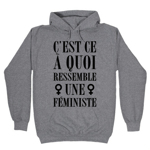 C'est ce a Quoi Ressemble un Feministe Hooded Sweatshirt