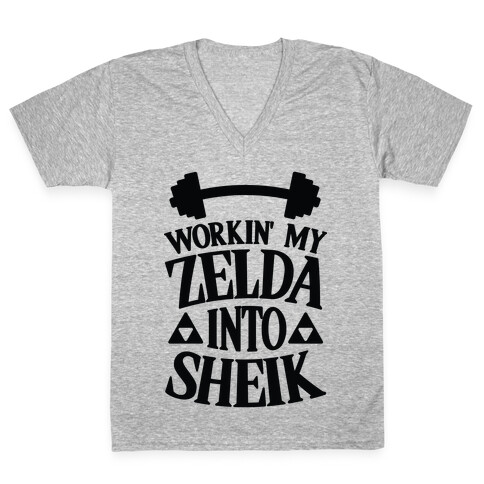 Workin' My Zelda Into Sheik V-Neck Tee Shirt