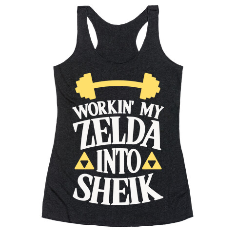 Workin' My Zelda Into Sheik Racerback Tank Top