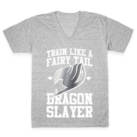 Train Like a Fairy Tail Dragon Slayer (Gajeel) V-Neck Tee Shirt