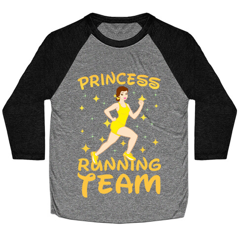 Princess Running Team (yellow) Baseball Tee