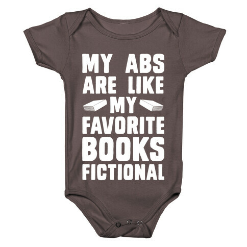 My Abs are Like My Favorite Book, Fictional (light) Baby One-Piece