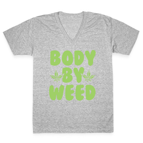 Body By Weed V-Neck Tee Shirt