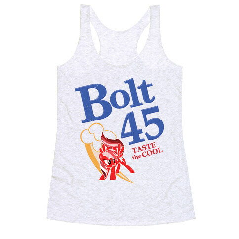 Bolt 45 Parody Beer Racerback Tank Top
