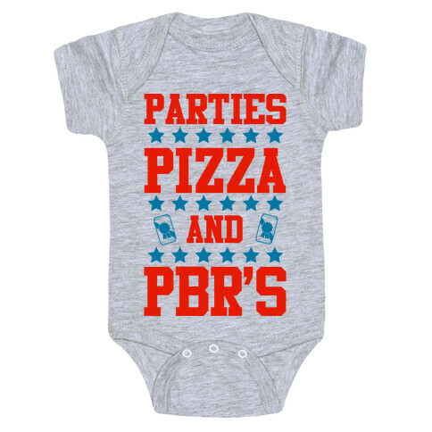 Pizza Parties and PBRs Baby One-Piece