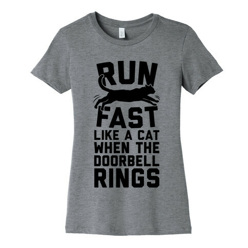 Run Fast Like A Cat Womens T-Shirt