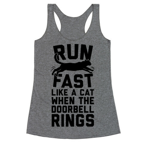 Run Fast Like A Cat Racerback Tank Top