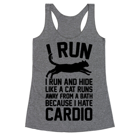 I Run Like A Cat Racerback Tank Top