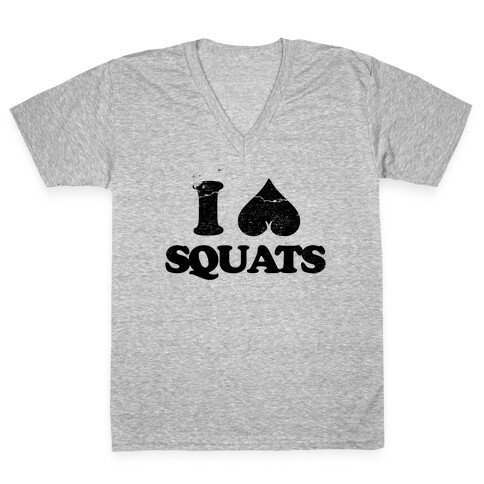 I Love Squats V-Neck Tee Shirt