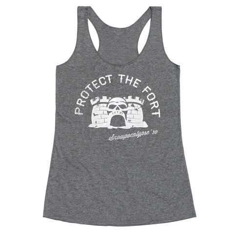 Protect the Fort, Snowpocalypse Winter Games Racerback Tank Top