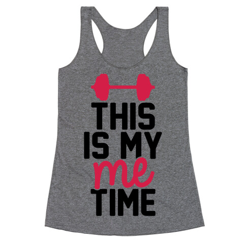 This Is My Me Time (Black & Red) Racerback Tank Top