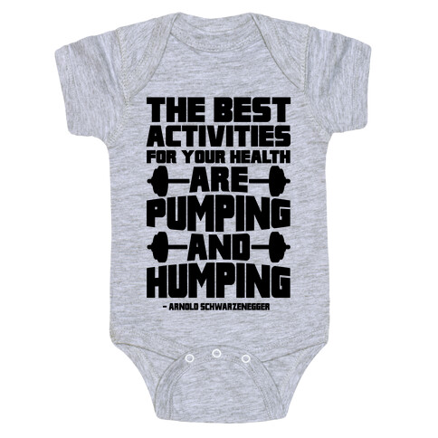 The Best Activities For Your Health Are Pumping And Humping Baby One-Piece