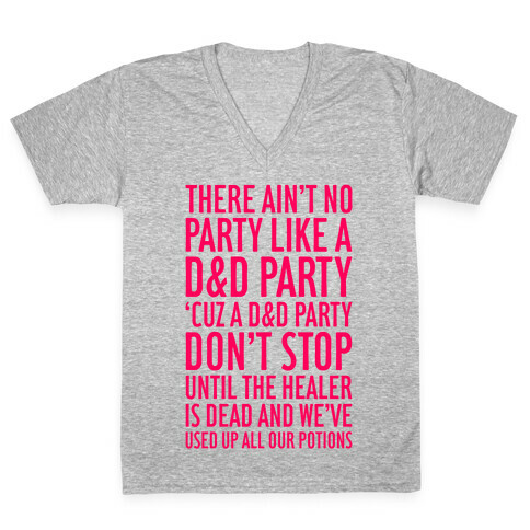 Ain't No Party Like A D&D Party V-Neck Tee Shirt