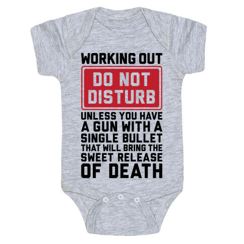 Working Out Do Not Disturb Baby One-Piece