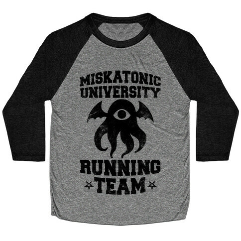 Miskatonic University Running Team Baseball Tee