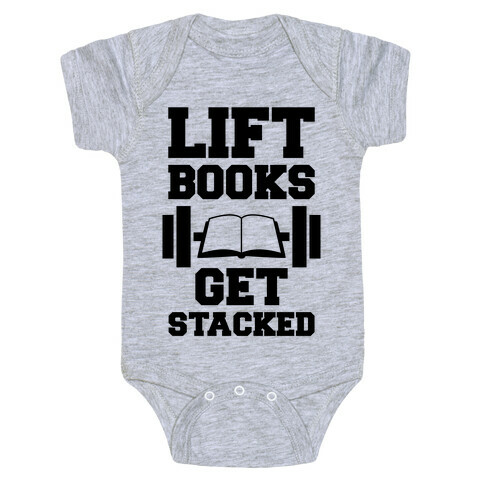 Lift Books, Get Stacked Baby One-Piece