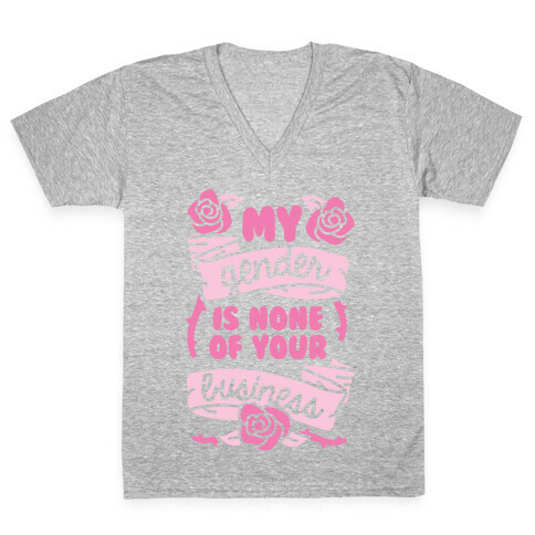 My Gender Is None Of Your Business V-Neck Tee Shirt