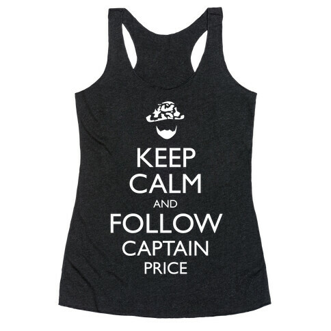 Keep Clam and Follow Captain Price Racerback Tank Top