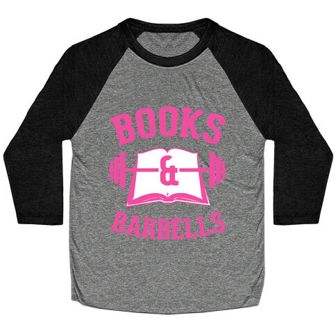 Books & Barbells Baseball Tee