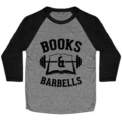 Books & Barbells Baseball Tee