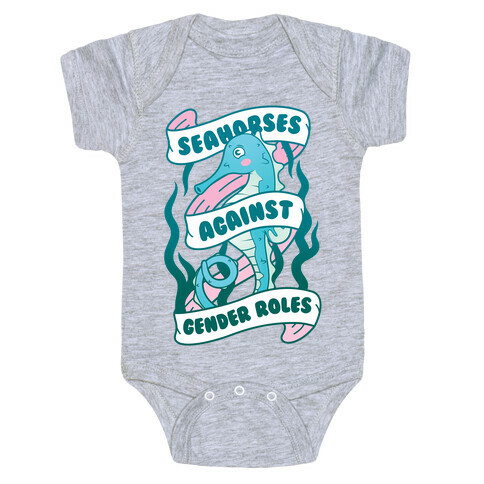 Seahorses Against Gender Roles Baby One-Piece