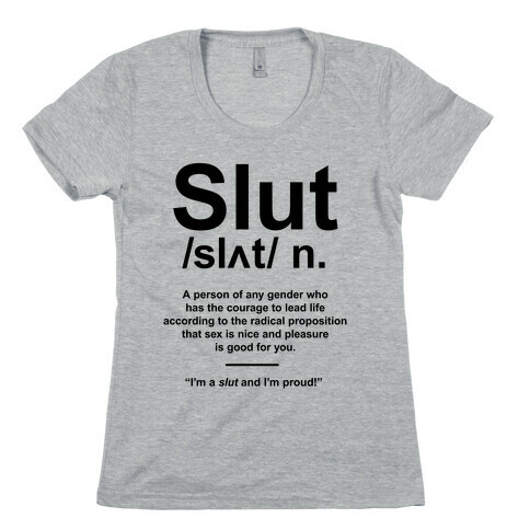 Slut Definition Womens T-Shirt