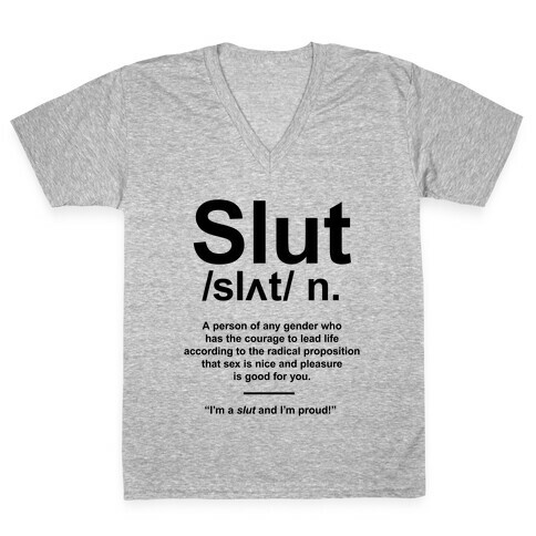 Slut Definition V-Neck Tee Shirt
