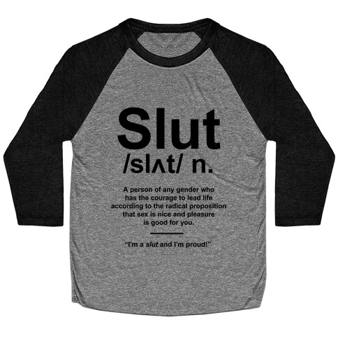 Slut Definition Baseball Tee