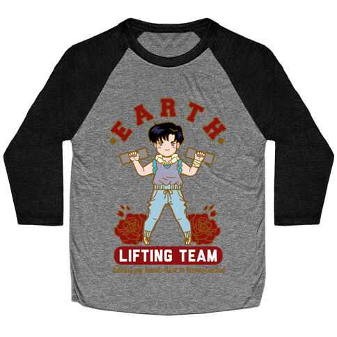 Earth Lifting Team Parody Baseball Tee